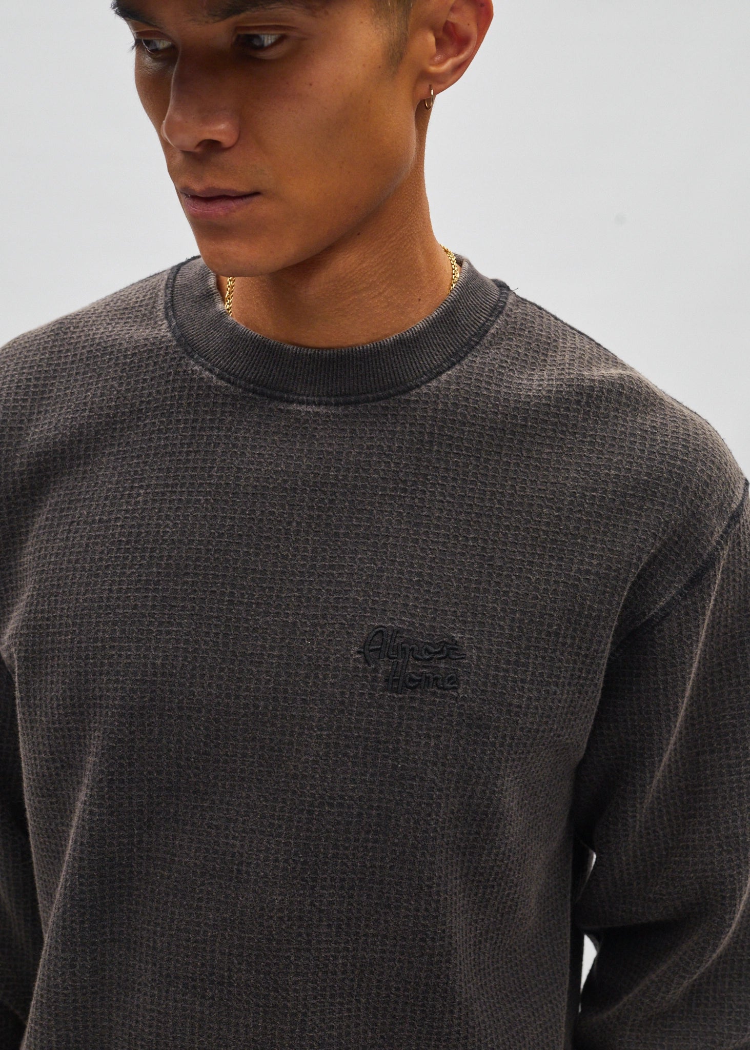 Cropped Waffle Longsleeve