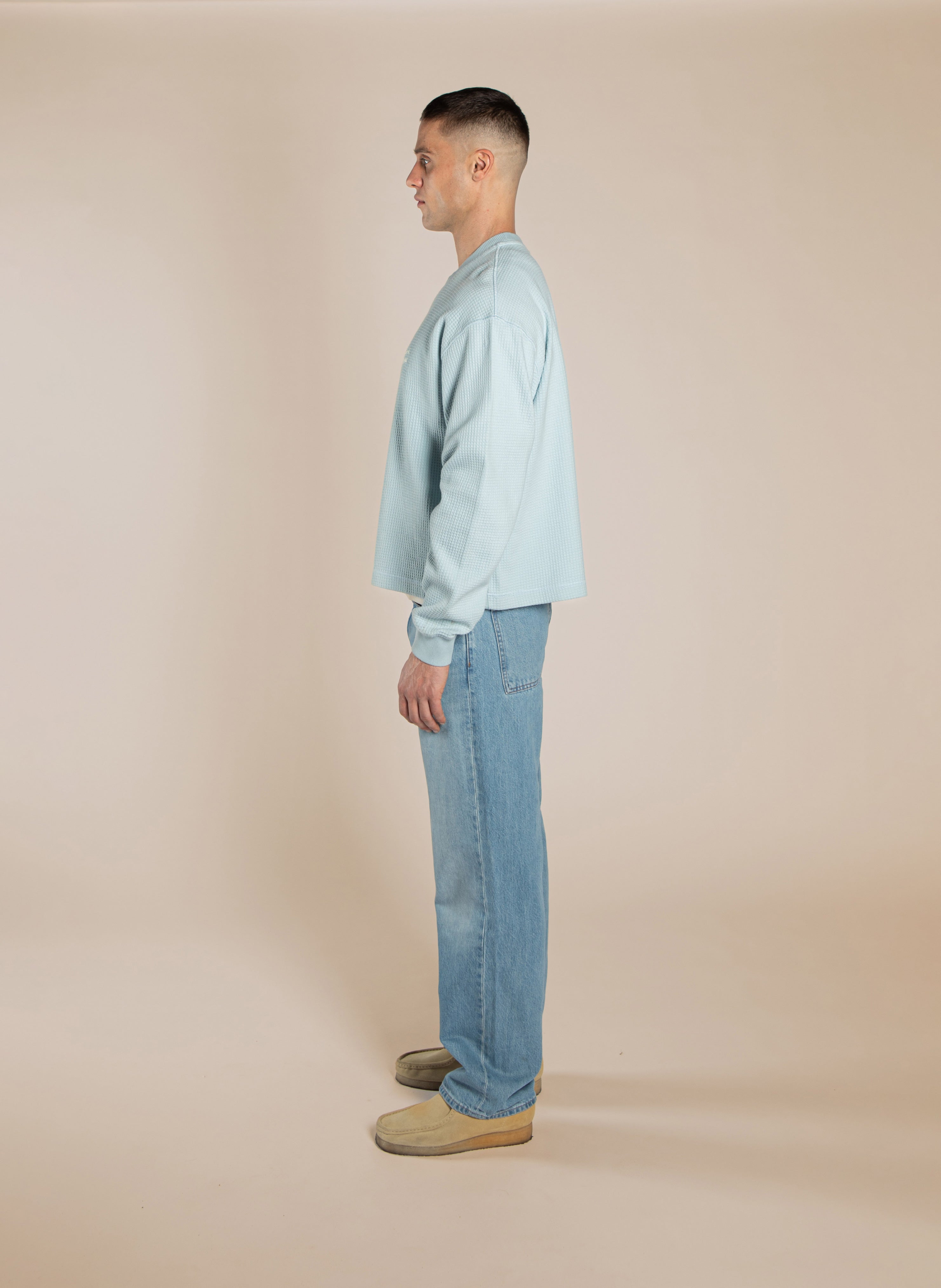 Cropped Waffle Longsleeve