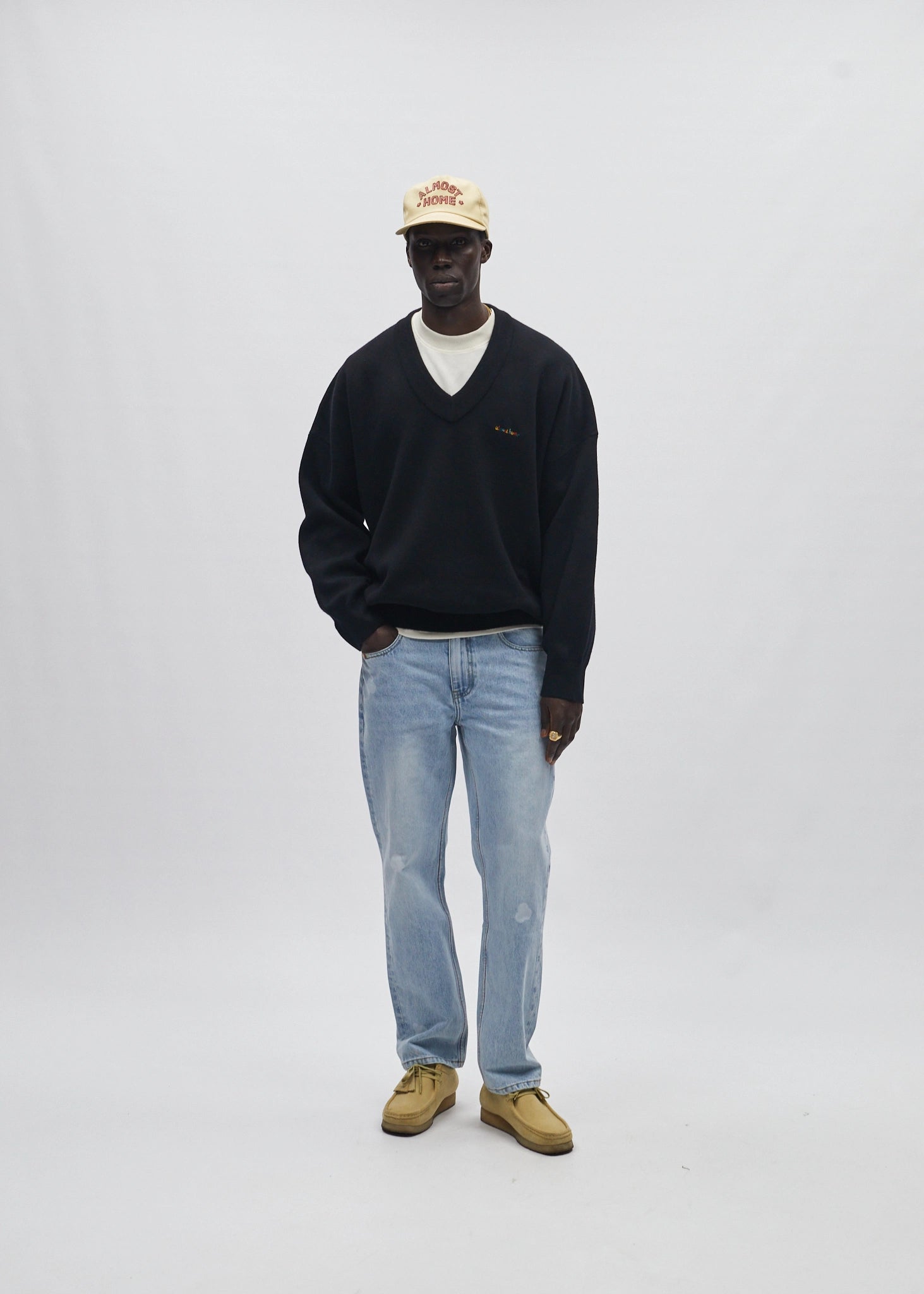 Heavyweight Merino Wool V-Neck