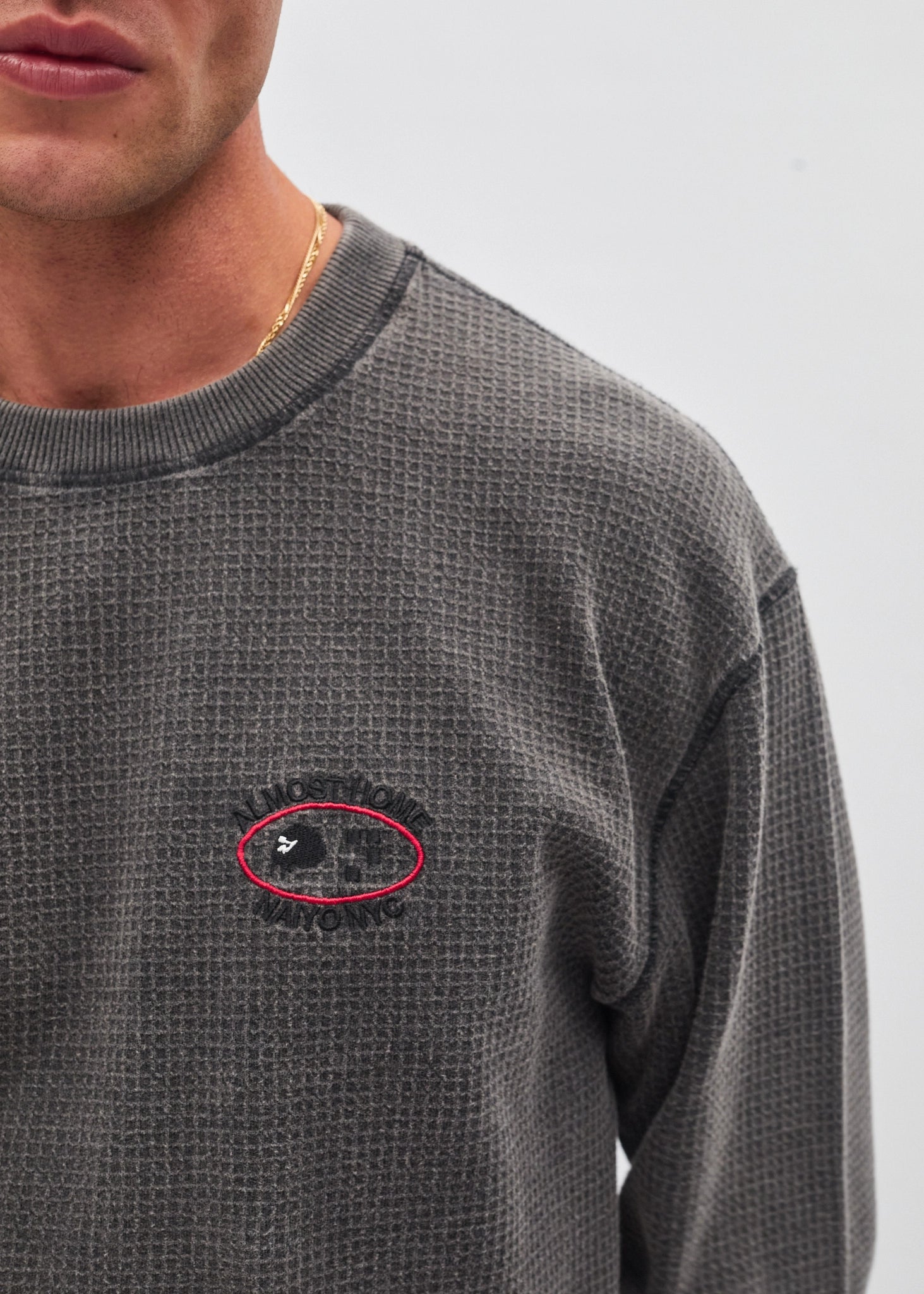 NAÏYO NYC x AH Cropped Waffle Longlseeve