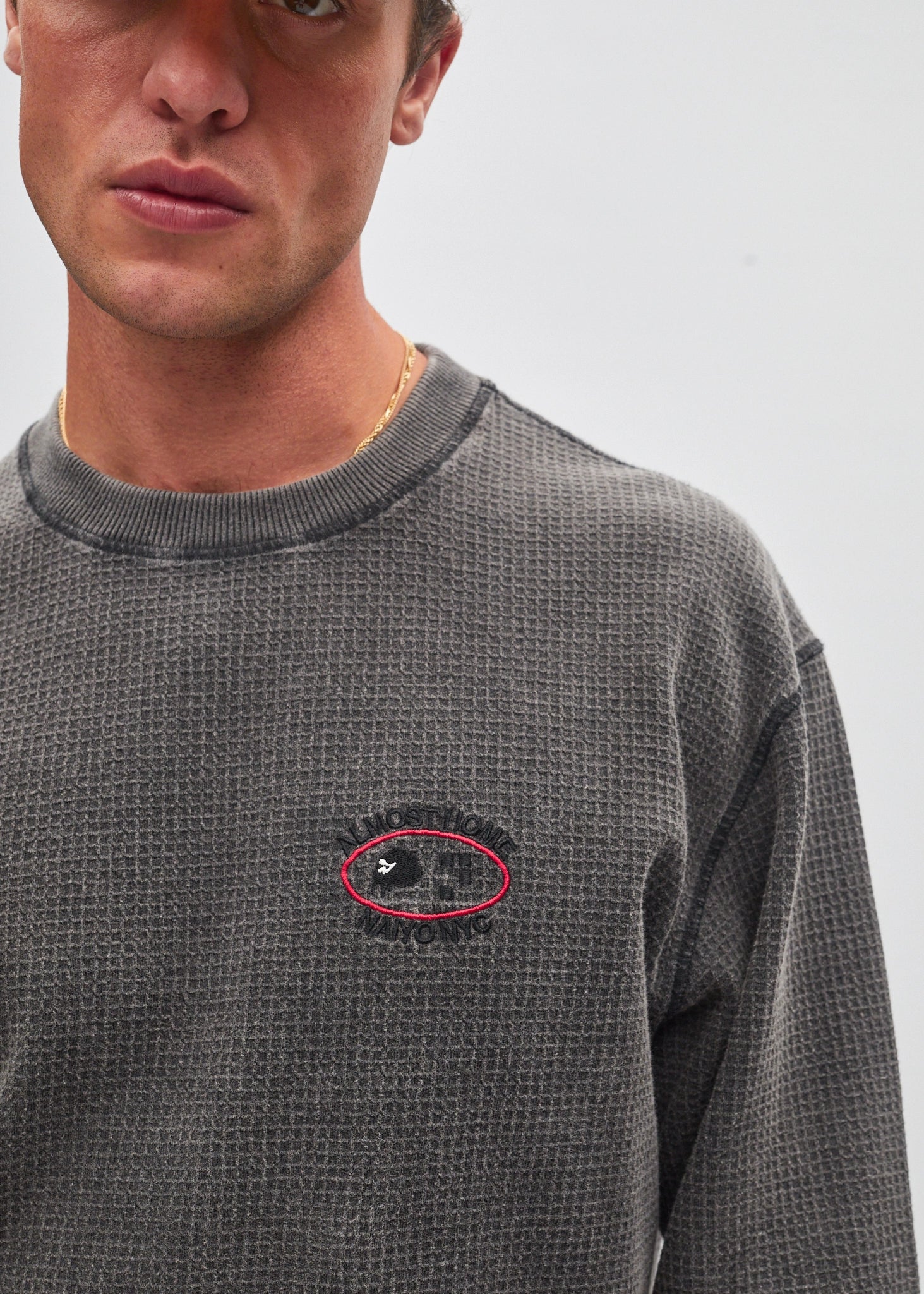 NAÏYO NYC x AH Cropped Waffle Longlseeve