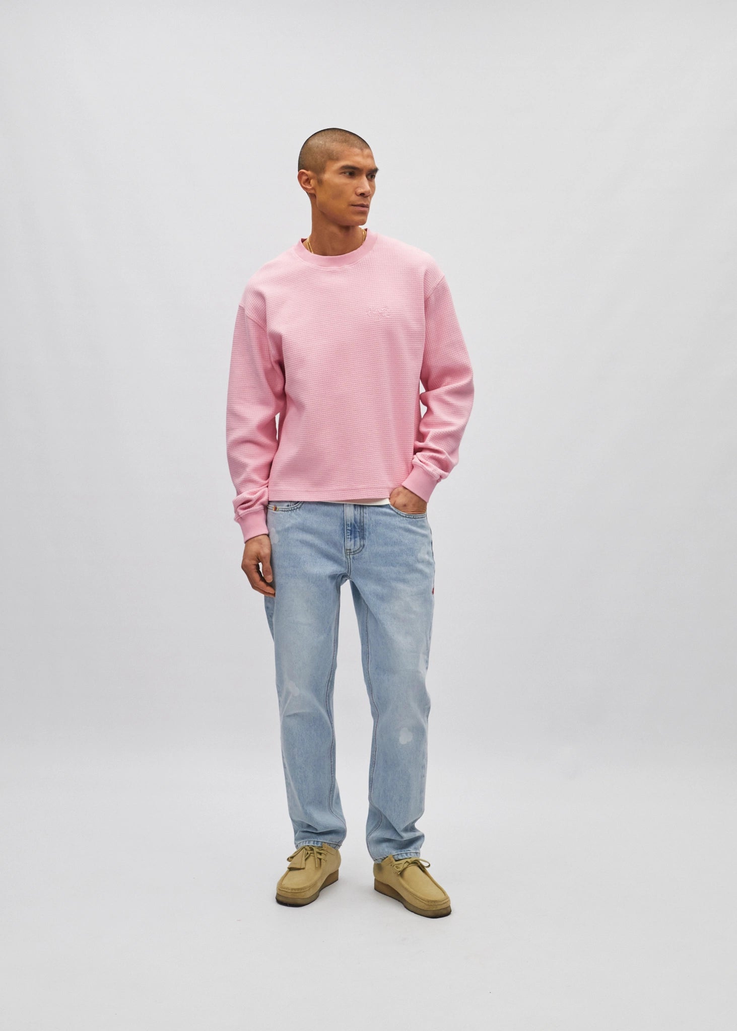 Cropped Waffle Longsleeve